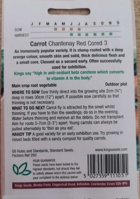 Carrot  Chantenay Red Cored